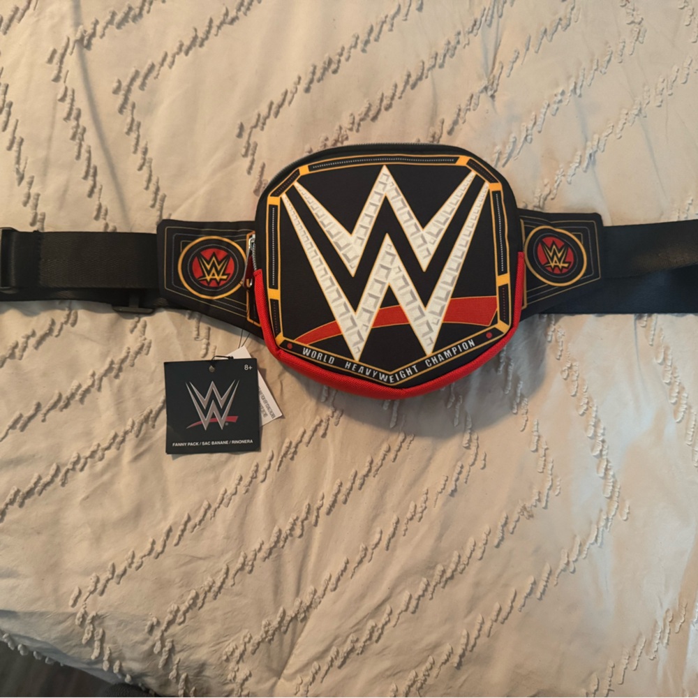 Loungefly WWE Black and Red World Heavyweight Champion Belt Fanny Pack